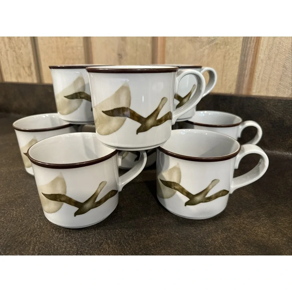 Noritake Stoneware *Moon Flight*‎ Dinner Plates, Soup Bowls, Coffee Cups